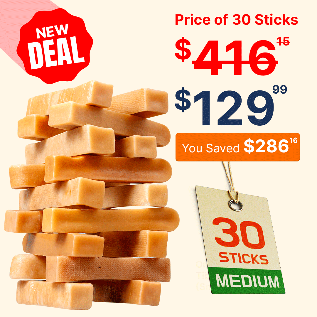 Medium Yak Chews for Dogs Under 35 lbs – Natural, Long-Lasting