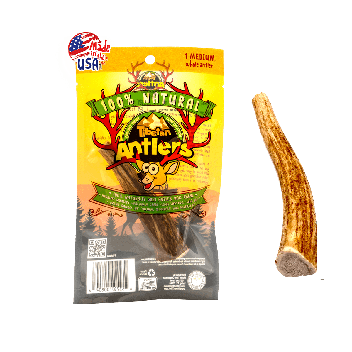 Medium Sized Elk Antlers for Dogs Tibetan Dog Chew