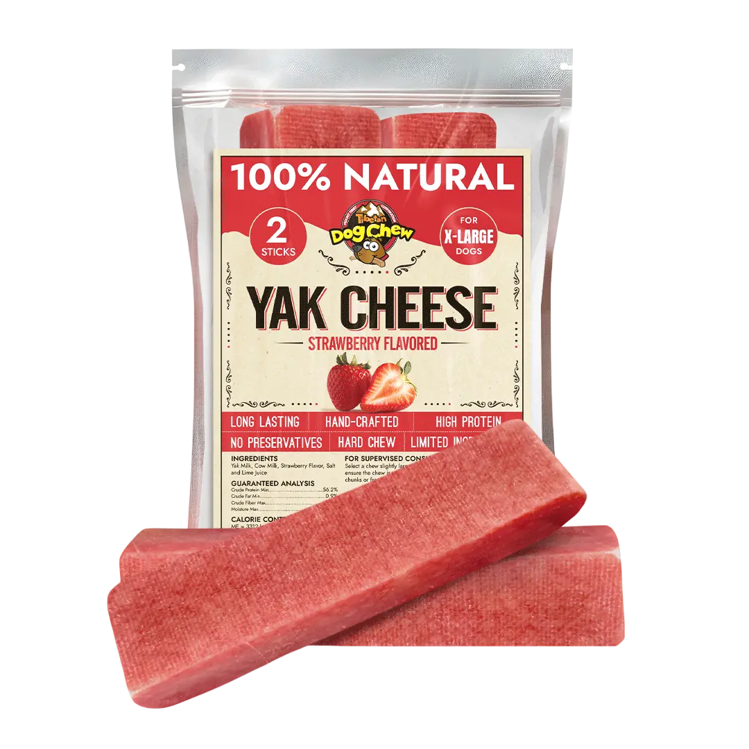 Strawberry Yak Chews – Long-Lasting Himalayan Treat with Natural Flavor