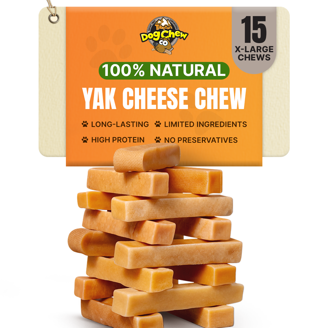 XL Yak Cheese Dog Chews for Most Aggressive Chewers Under 70 lbs - Natural & Long-Lasting