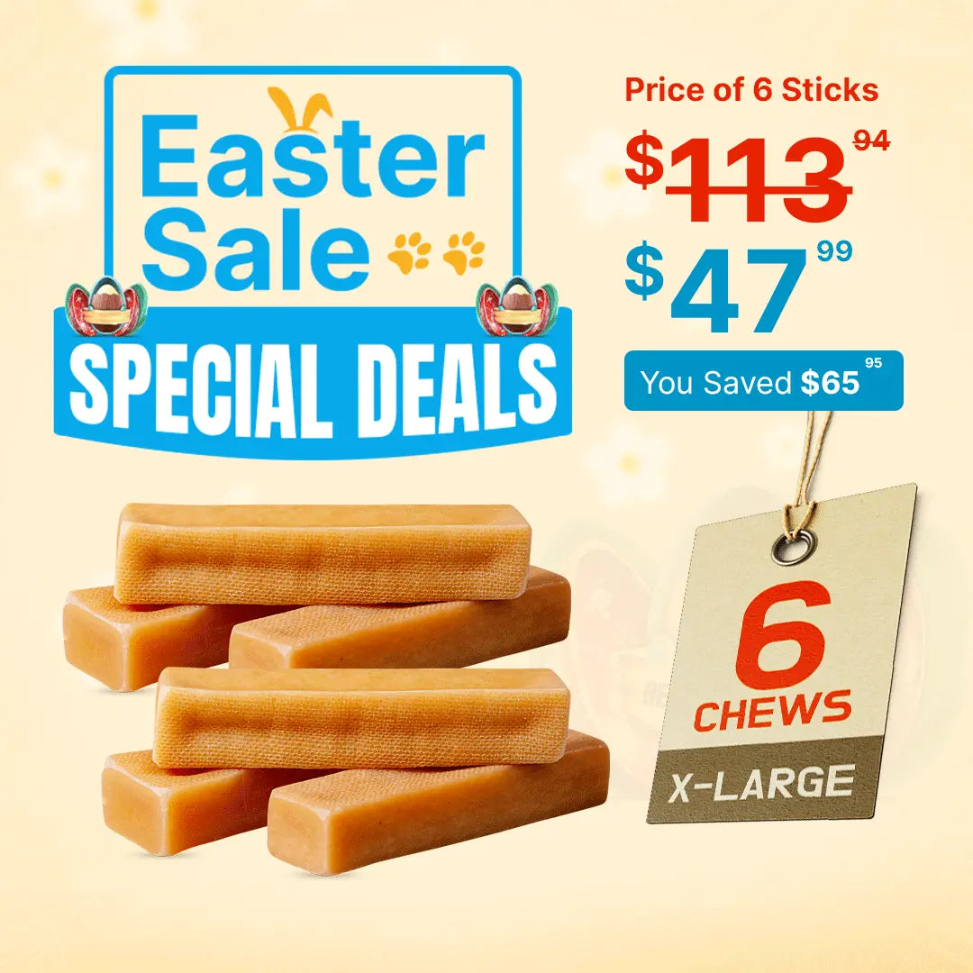 Medium Dog Saver Pack - 5 pc Yak chew+ 2 pc elk antler - All Natural and Long Lasting Dog Treats