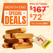 Jumbo Long Lasting Dog Chew for Heavy Chewers - 7 sticks