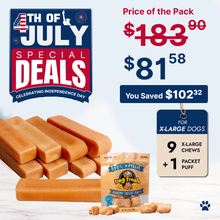X-large Himalayan yak chew (3lbs) + yak cheese puffs bundle | For aggressive chewing & training