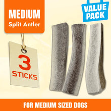 Medium Split Antler Dog Chew (Pack of 3) | Rich in Calcium and Minerals