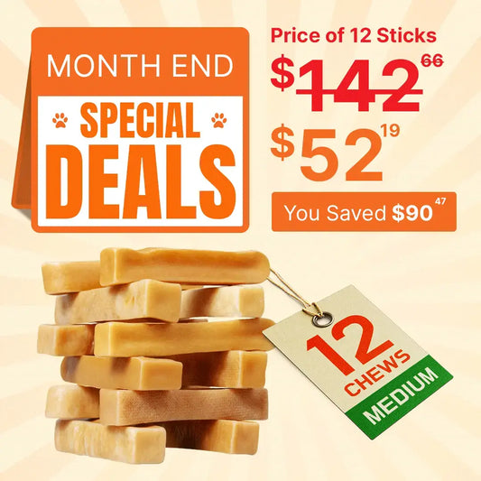 Original Tibetan Dog Chew (Medium) - 12 Sticks