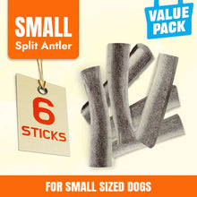 Small Split Antlers for Dogs | 6 Piece Healthy Chews for Small Breeds