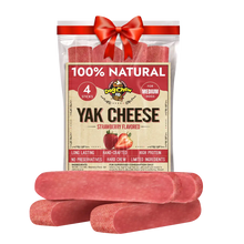 Strawberry Yak Chews – Long-Lasting Himalayan Treat with Natural Flavor