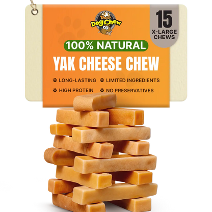 XL Yak Cheese Dog Chews for Most Aggressive Chewers Under 70 lbs - Natural & Long-Lasting