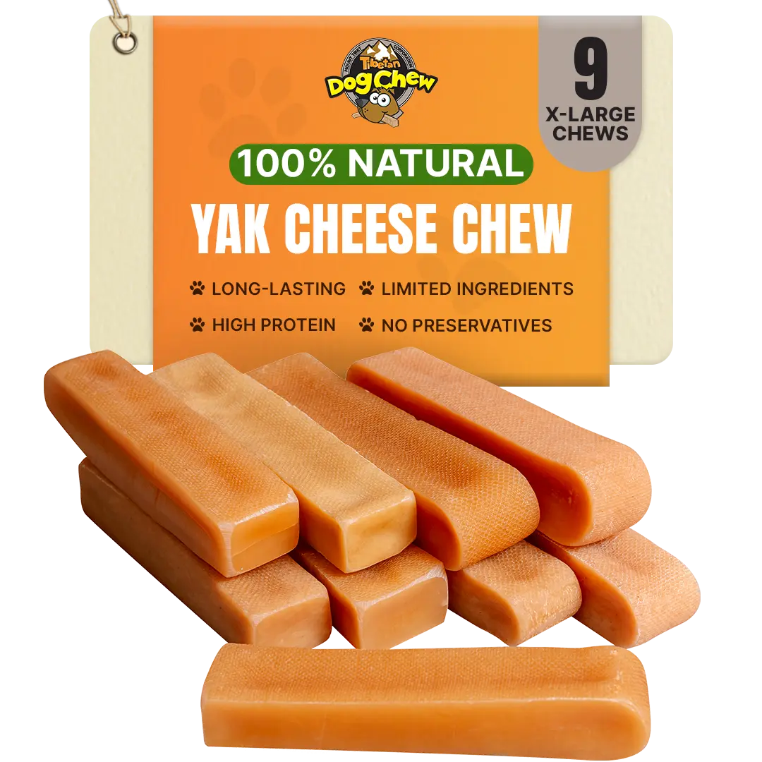 XL Yak Cheese Dog Chews for Most Aggressive Chewers Under 70 lbs - Natural & Long-Lasting