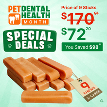 X-Large Yak Cheese Dog Chews – 9 Sticks | Durable & All-Natural Treat