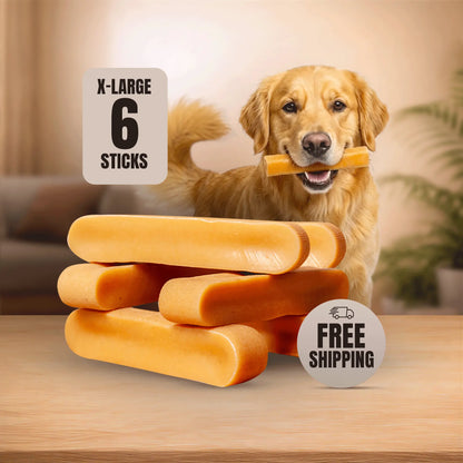 XL Yak Cheese Dog Chews for Most Aggressive Chewers Under 70 lbs - Natural & Long-Lasting